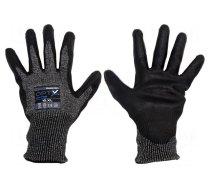 Protective gloves | Size: 10,XL | grey | steel wire,HPPE,polyester