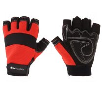 Protective gloves | Size: 11 | black-red | microfiber,plastic