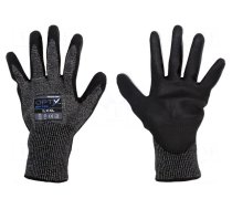 Protective gloves | Size: 11,XXL | grey | steel wire,HPPE,polyester