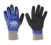 Protective gloves | Size: 8,M | blue | latex,polyester