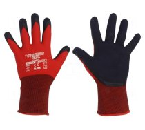 Protective gloves | Size: 8,M | red | polyester | Comfort