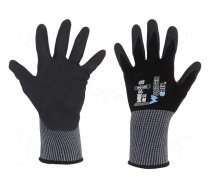 Protective gloves | Size: 9,L | black | nitryl,polyamide | Oil