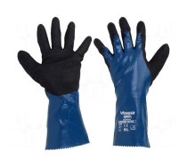 Protective gloves | Size: 9,L | blue | nitryl,polyamide | Oil Guard