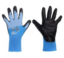 Protective gloves | Size: 9,L | blue | nitryl,polyester | Bee-Tough