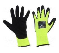 Protective gloves | Size: 9,L | green (light) | polyester | Opty