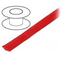 Braid | polyester | Package: 100m | ØBraid : 11÷17nom.12mm | red