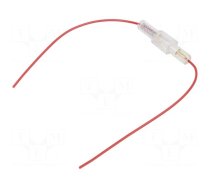 Fuse holder | cylindrical fuses | 5x30mm,6.3x32mm | 750mm2 | red