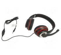 Headphones with microphone | black,red | Jack 3,5mm | headphones