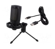 Microphone | black,red | USB A | wired | Features: PnP | 1.8m | -40dB