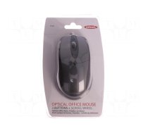 Optical mouse | black | USB | wired | Features: PnP | 1.5m | No.of butt: 3