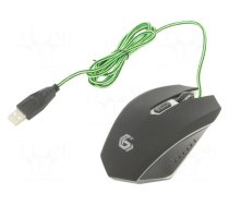 Optical mouse | black,green | USB A | wired | 1.3m | No.of butt: 6