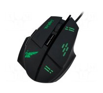 Optical mouse | black,green | USB | wired | No.of butt: 7