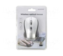 Optical mouse | black,silver | USB A | wireless | 10m | No.of butt: 4