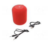 Speaker | red | Jack 3,5mm,microSD,USB B micro | Bluetooth 5.0