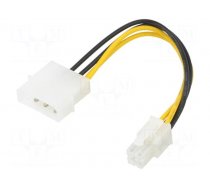 Cable: mains | ATX P4 female,Molex male | 0.15m