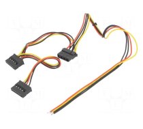 Cable: mains | Molex female,wires,SATA female x2 | 0.4m