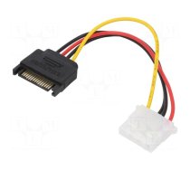 Cable: mains SATA | Molex female,SATA male | 0.15m