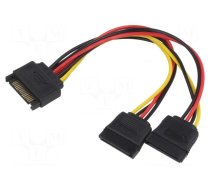 Cable: SATA | SATA 15pin male,SATA 15pin female x2 | 0.18m