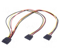 Cable: SATA | SATA L-Type plug,SATA L-Type plug x2 | 0.5m