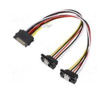 Cable: SATA | SATA male x2 angled,SATA female | 0.2m