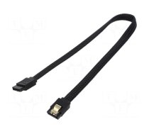 Cable: SATA | SATA plug,both sides | 0.3m | SATA III | black | 6Gbps