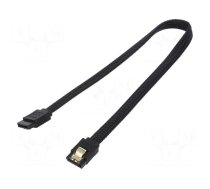 Cable: SATA | SATA plug,both sides | 0.5m | SATA III | black | 6Gbps