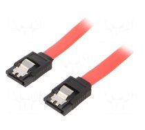 Cable: SATA | SATA plug,both sides | 1m | SATA III | red | Cablexpert