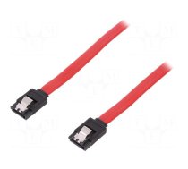 Cable: SATA | SATA plug,both sides | 500mm | red | Core: Cu | 26AWG