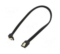 Cable: SATA | SATA plug,SATA plug angled | 0.3m | SATA III | black