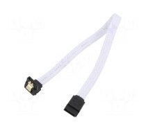 Cable: SATA | SATA plug,SATA plug angled | 0.3m | SATA III | white