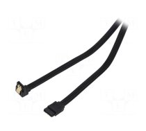 Cable: SATA | SATA plug,SATA plug angled | 0.5m | SATA III | black