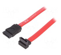 Cable: SATA | SATA plug,SATA plug angled | 500mm | red