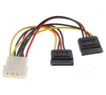 Transition: adapter | Molex male,SATA plug x2 | 0.15m