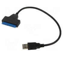 USB to SATA adapter | Slim SATA female,USB A plug | 0.26m