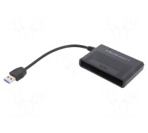 USB to SATA adapter | PnP | SATA plug,USB A plug | 0.13m | black
