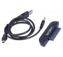 USB to SATA adapter | SATA plug,USB A plug x2,USB B micro plug
