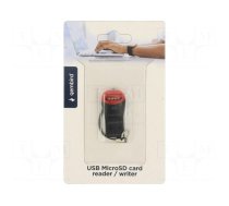 Card reader: memory | USB A plug | USB 2.0 | microSDHC,SDHC | 25Mbps