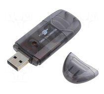 Card reader: memory | USB A plug | USB 2.0 | MMC,RS MMC,SD | black