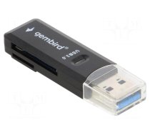 Card reader: memory | USB A plug | USB 3.0 | black