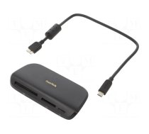 Card reader: memory | USB B micro socket | USB 3.0 | black | 312Mbps