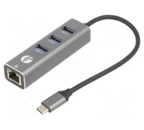 Hub USB | RJ45 socket,USB A socket x3,USB C plug | USB 3.0 | 5Gbps