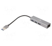 Hub USB | RJ45 socket,USB A socket x3,USB A plug | USB 3.0 | PnP