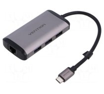 Hub USB | USB 3.0 | grey | Number of ports: 6 | 0.15m | Colour: black