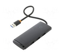 Hub USB | USB A socket x4,USB C socket | black | Number of ports: 5