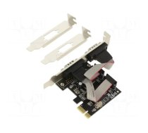 PC extension card: PCIe | D-Sub 9pin male x2,PCIe | 2Mbps