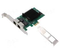 PC extension card: PCIe | PCIe,RJ45 socket x2 | 1Gbps | 0÷55°C