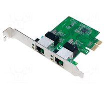 PC extension card: PCIe | RJ45 socket x2 | PCI Express 2.0