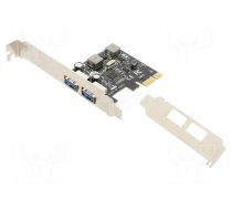 PC extension card: PCIe | USB A socket x2 | USB 3.0 | 5Gbps | 0÷85°C