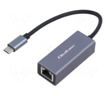 Transition: adapter | USB 3.1 | PnP | grey | RJ45 socket,USB C plug