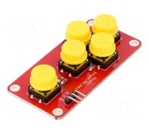 Module: button | yellow | No.of butt: 5 | Output signal: analog